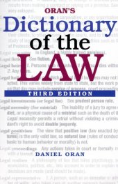 book Oran's Dictionary of the Law, 3E