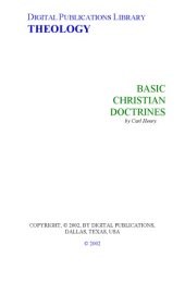 book Basic Christian Doctrines