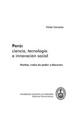 book Perú: ciencia, tecnología e innovación social. Hechos, redes de poder y discursos