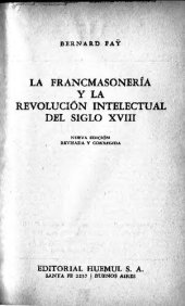 book La Francmasonería y la Revolución Intelectual del Siglo XVIII