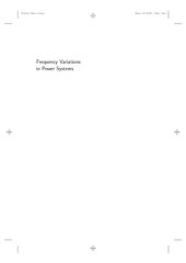 book Frequency Variations in Power Systems: Modeling, State Estimation, and Control