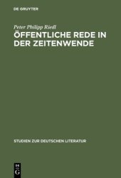 book Öffentliche Rede in der Zeitenwende: deutsche Literatur und Geschichte um 1800