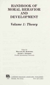 book Handbook of Moral Behavior and Development. Volumen 1: Theory