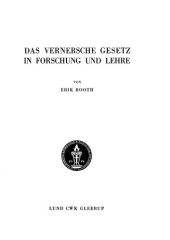 book Das Vernersche Gesetz in Forschung und Lehre.