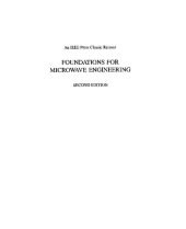 book Foundations for Microwave Engineering