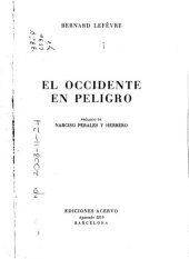 book El Occidente en peligro