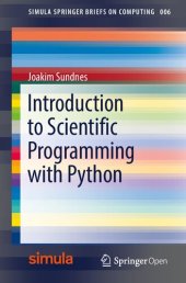 book Introduction to Scientific Programming With Python