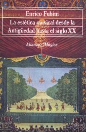 book La Estética Musical desde la Antiguedad hasta el Siglo XX