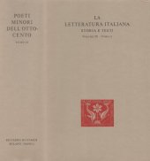 book La letteratura italiana. Storia e testi. Poeti minori dell'Ottocento