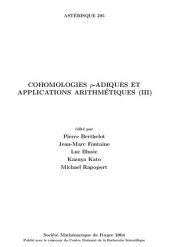 book Cohomologies p-adiques et applications arithmétiques