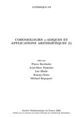 book Cohomologies p-adiques et applications arithmétiques