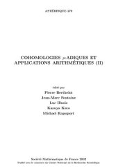 book Cohomologies p-adiques et application arithmétiques