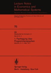 book 1. Fachtagung über Programmiersprachen: München, 9.–11. März 1971