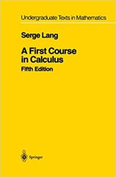 book A First Course in Calculus, 5e