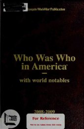 book Who Was Who in America, with world notables 2008-2009