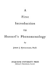 book A First Introduction to Husserl's Phenomenology