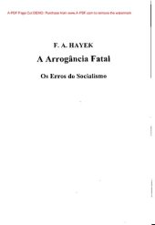 book A arrogância fatal: os erros do socialismo