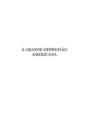 book A grande depressão americana