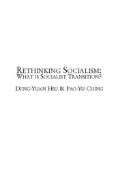 book Rethinking Socialism: What Is Socialist Transition?