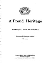 book A Proud Heritage: History of Czech Settlements