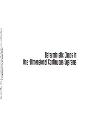 book Deterministic Chaos in One-Dimensional Continuous Systems