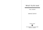 book What Plato Said