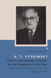 book The Peace and Friendship of Nations Against the Instigators of a New War