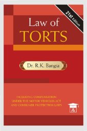 book The Law of Torts including Consumer Protection Laws India by Dr. RK Bangia