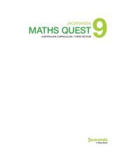 book Jacaranda Maths Quest 9 Australian Curriculum third Edition