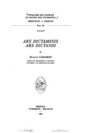 book Ars dictaminis, ars dictandi