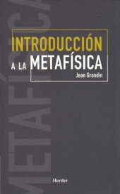 book Introducción a la metafísica