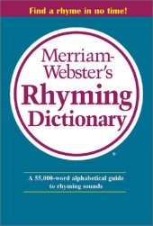 book Merriam-Webster's Rhyming Dictionary