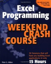 book Excel Programming Weekend Crash Course