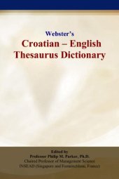 book Websters Croatian - English Thesaurus Dictionary