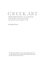 book Greek Art: From Prehistoric to Classical : A Resource for Educators