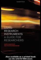 book Using Research Instruments: A Toolkit for Researchers