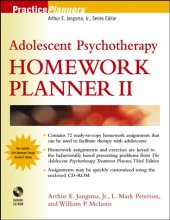 book Adolescent Psychotherapy Homework Planner II