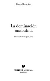 book La dominación masculina