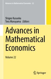 book Advances in Mathematical Economics: Volume 22