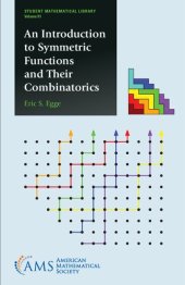 book An Introduction to Symmetric Functions and Their Combinatorics