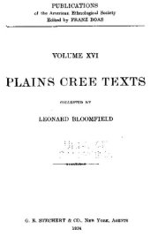 book Plains Cree Texts