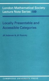 book Locally presentable and accessible categories