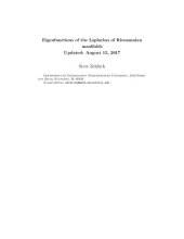 book Eigenfunctions of the Laplacian of Riemannian manifolds