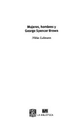 book Mujeres, hombres y George Spencer Brown