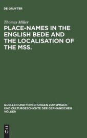 book Place-Names in the English Bede and the Localisation of the Mss.