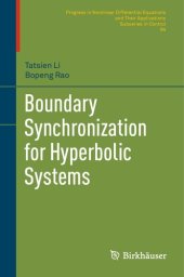 book Boundary Synchronization for Hyperbolic Systems (Progress in Nonlinear Differential Equations and Their Applications)