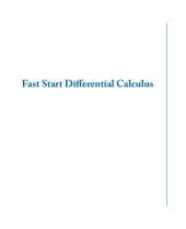 book Fast Start Differential Calculus (Synthesis Lectures on Mathematics and Statistics)