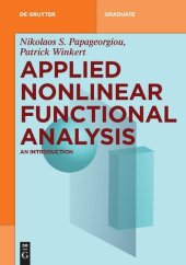 book Applied Nonlinear Functional Analysis - An Introduction