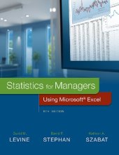book Statistics for managers using Microsoft Excel