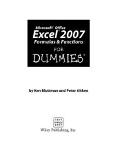 book Excel 2007 formulas and functions for dummies